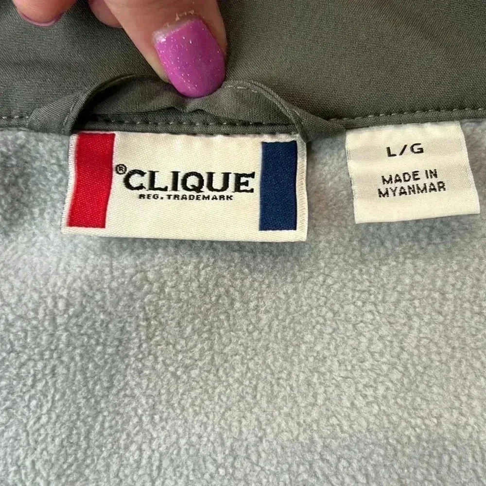 Clique Jacket Gray NFL Football All Weather Zip up Jacket Size Large